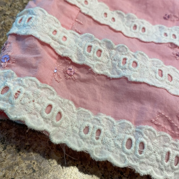 Philip Decaprio WITH FLAWS Pink Dress Lined Sequins Lace 8 - Picture 12 of 17